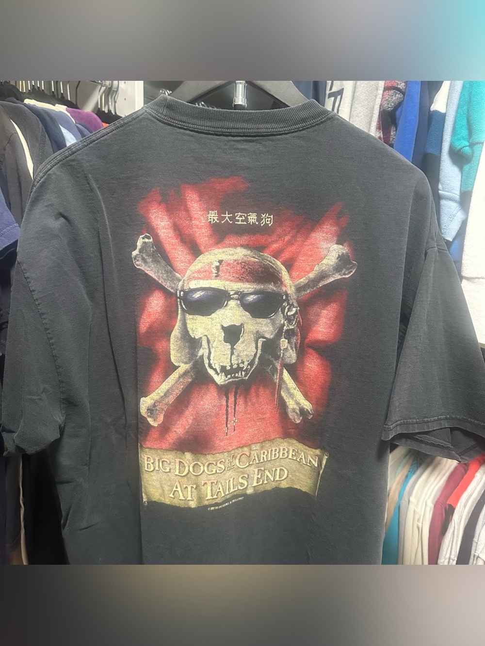 Men’s Y2K 2007 Big Dogs Caribbean Pirate T-shirt Size XL